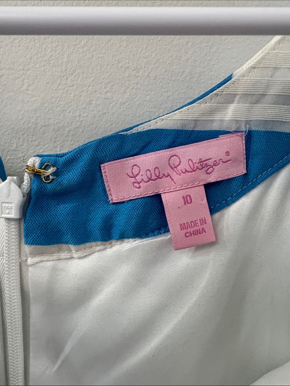 Lilly Pulitzer Striped Bow-Accent Sundress in Blue, Teal & Green - size 10 - Picture 2 of 5